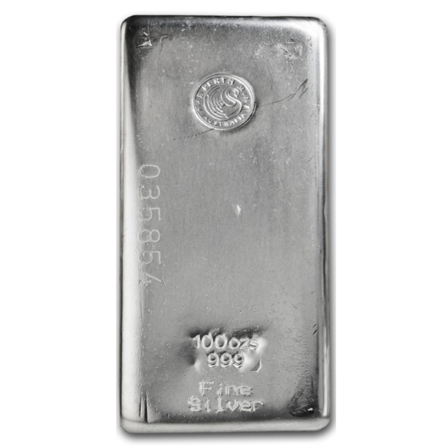 Silver Perth Mint Bar - 100 Oz